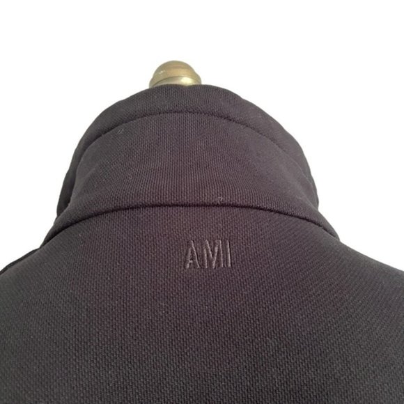 AMI Paris Black Ami De Coeur Half-Zip Sweatshirt - M 🇫🇷 - Picture 9 of 12